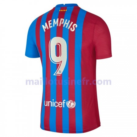 Maillot de Foot FC Barcelone Memphis Depay 9 Domicile 2021-22